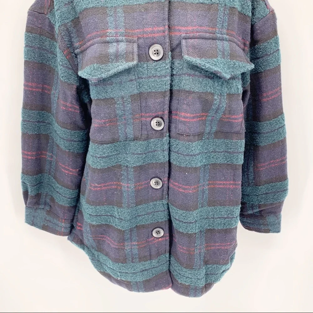 Bershka plaid wool